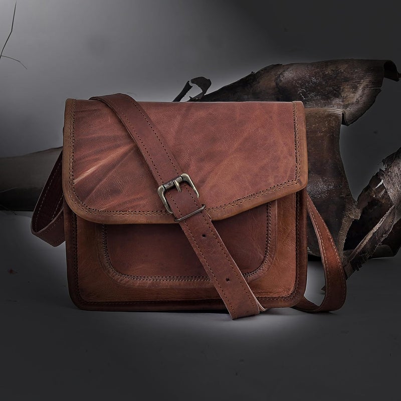 cuero 11 inch Small Handmade Crossbody Shoulder Genuine Leather iPad/Tablet Travel Work Vintage Messenger Bag For 10.5 inch iPad Pro for Women & Men - Gift for Him Her - Image 3